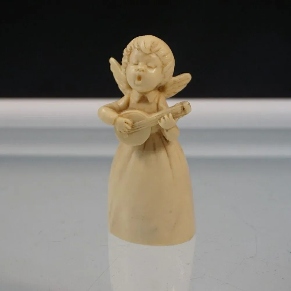 Vintage Musical Angel A Santini Classic Figure Made In Italy Sculpted Marble